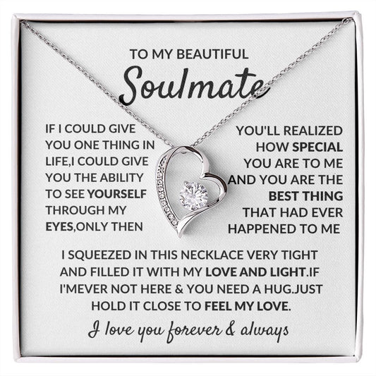 To my soulmate Forever Love Necklace Gift for her