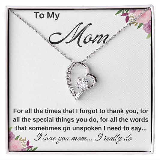 To My Mom Necklace In A Box Love Knot Necklace Mom Gift On Birthday, Mother's Day Necklace From Daughter or son