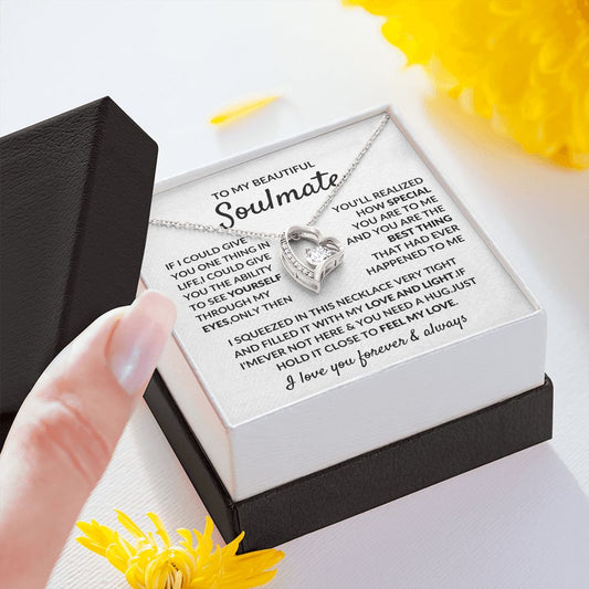 To My Soulmate  Forever Love Necklace Gift from your Man