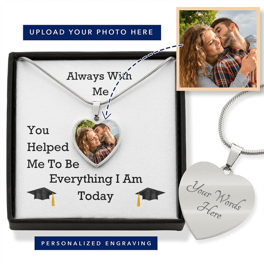 Graduation Gift - Memorial Photo Charm to wear on Graduation Day in memory of or always with me