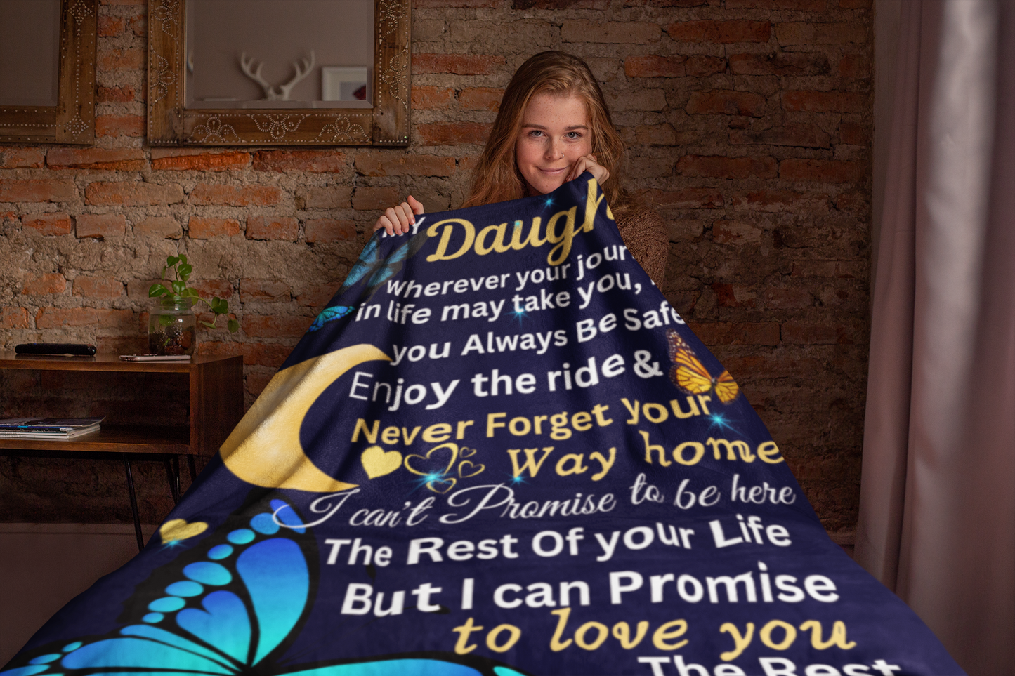 Personalized Cozy  Blanket To My Daughter Never Forget That I Love You, Daughter's Gift  From Mom Arctic Fleece Blanket 50x60