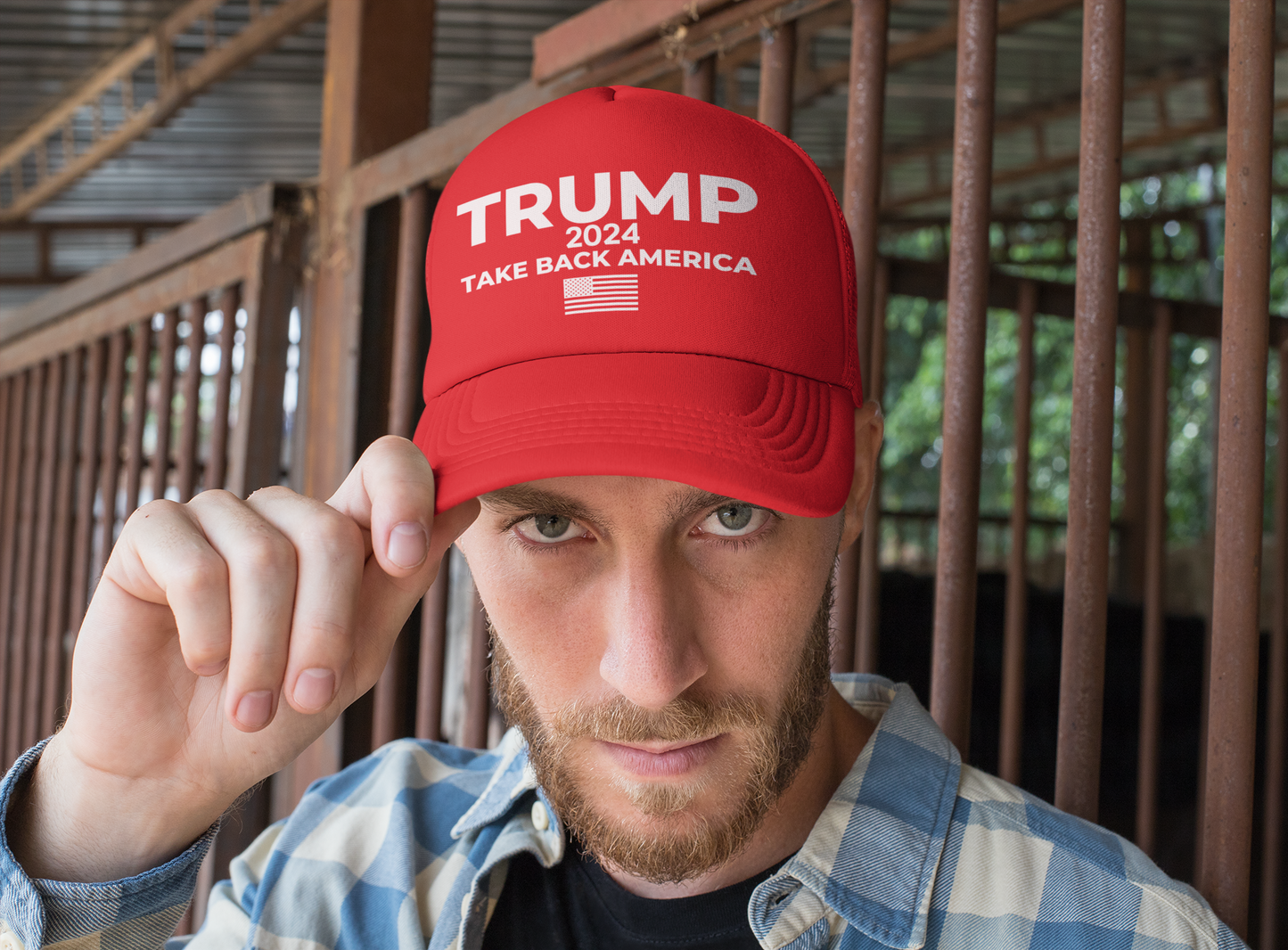 American flag Embroidered Twill Cap