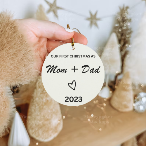 Our First Christmas as Mom and Dad Ornament, New Parents Keepsake