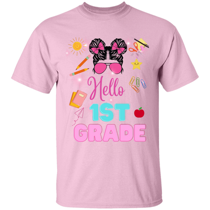 Youth First Grade t-shirt,Back to school  tee for kids  100% Cotton