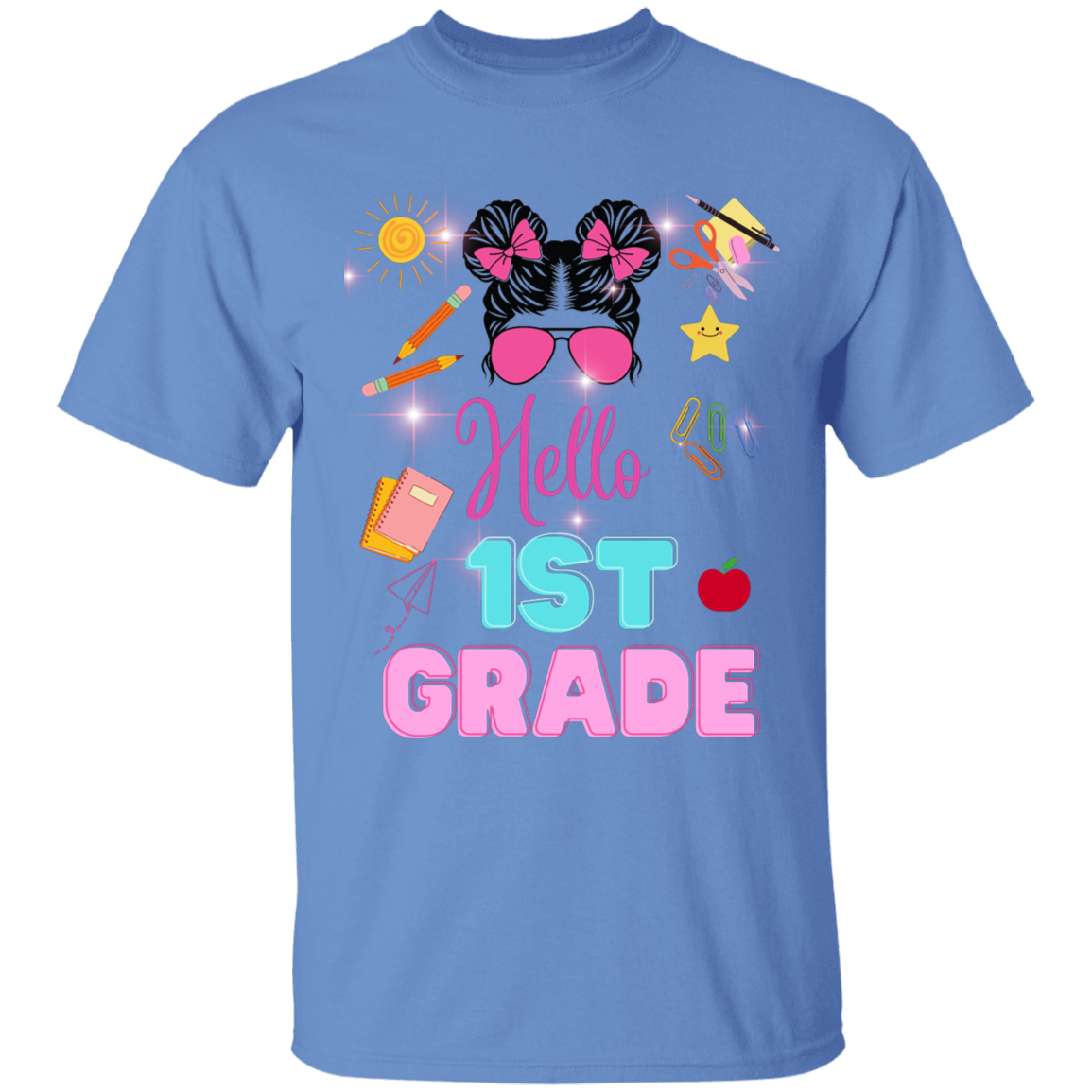 Youth First Grade t-shirt,Back to school  tee for kids  100% Cotton