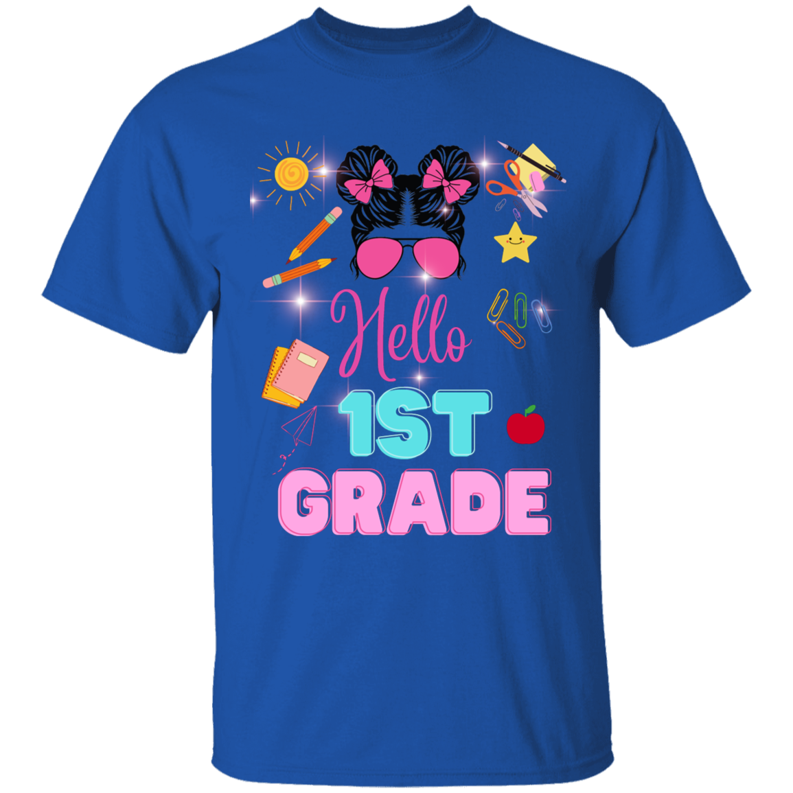 Youth First Grade t-shirt,Back to school  tee for kids  100% Cotton