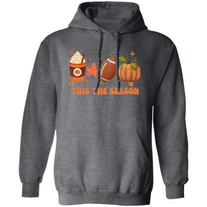 Halloween Fall Football season  Pullover Hoodie for men and women