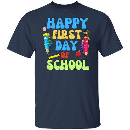 boys and girls Happy First day of school Back to school T-shirt