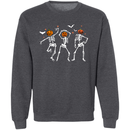 Dancing Skeleton Halloween Shirt, Pumpkin Halloween Sweatshirt, Pumpkin Shirt, Fall Sweatshirt Spooky Season T-Shirt, Fall Shirts Pullover Crewneck Sweatshirt