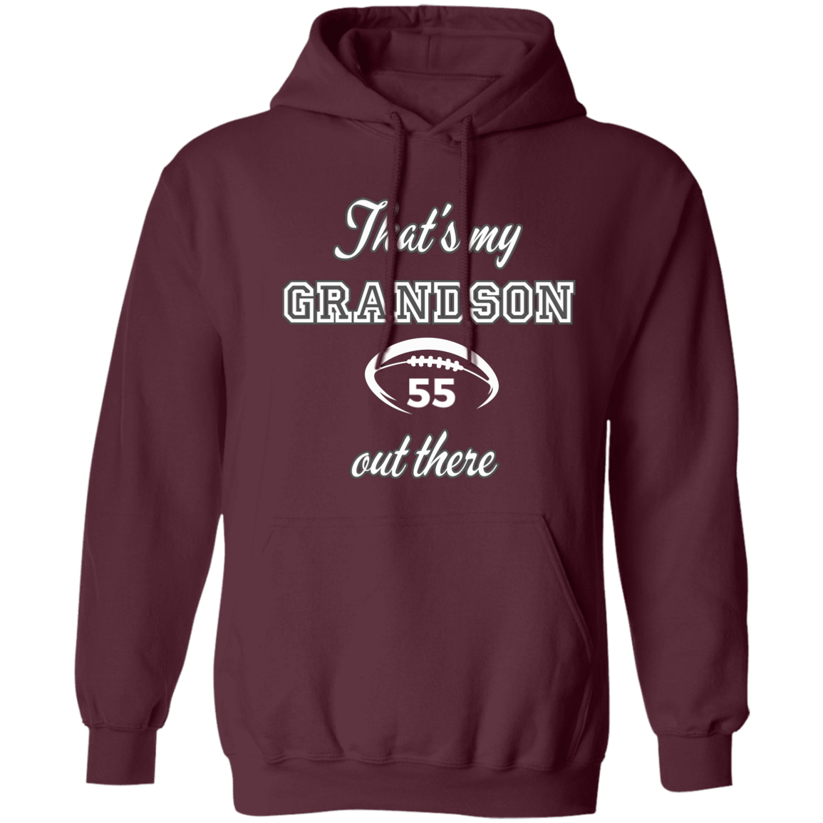 Personalized my grandson football Pullover Hoodie 8 oz (Closeout)