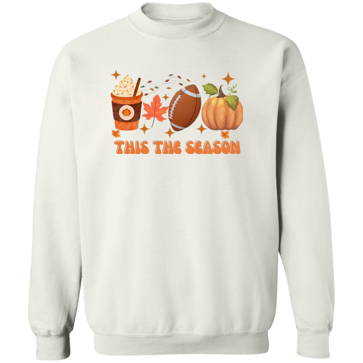 Halloween Fall Football season  Pullover Hoodie for men and women