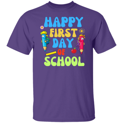 boys and girls Happy First day of school Back to school T-shirt