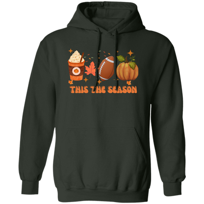 Halloween Fall Football season  Pullover Hoodie for men and women