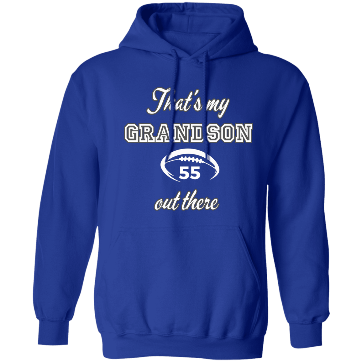 Personalized my grandson football Pullover Hoodie 8 oz (Closeout)