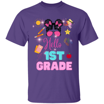 Youth First Grade t-shirt,Back to school  tee for kids  100% Cotton