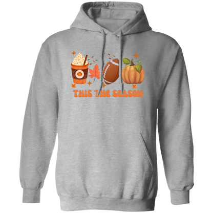 Halloween Fall Football season  Pullover Hoodie for men and women