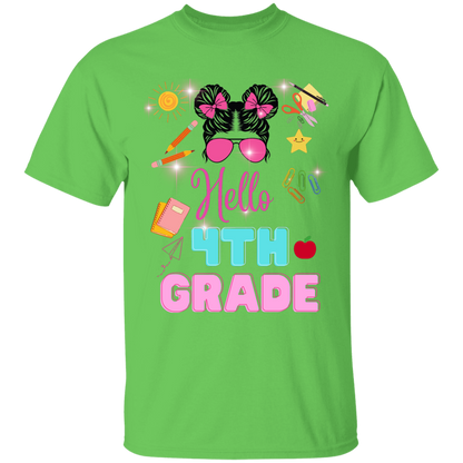 Girls back-to-school 4th grade t-shirts .Back-to-school clothing . Trendy back-to-school tees .Cute back-to-school shirts