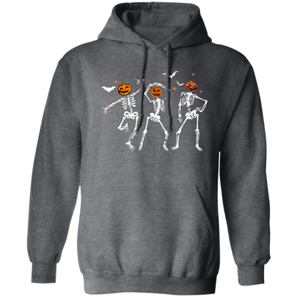 Dancing Skeleton Halloween Shirt, Pumpkin Halloween Sweatshirt, Pumpkin Shirt, Fall Sweatshirt Spooky Season T-Shirt, Fall Shirts Pullover Crewneck Sweatshirt