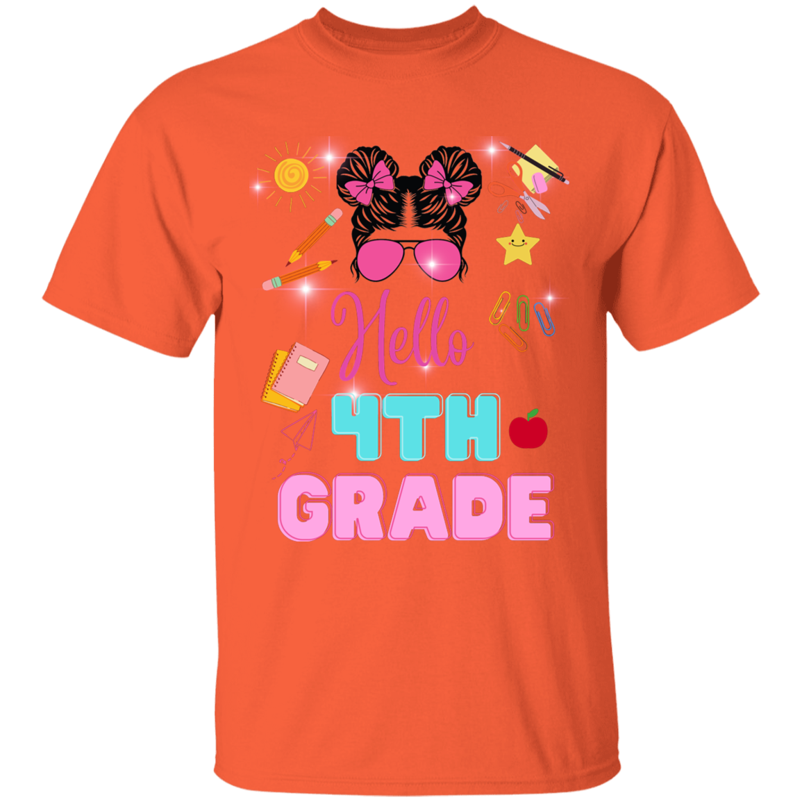 Girls back-to-school 4th grade t-shirts .Back-to-school clothing . Trendy back-to-school tees .Cute back-to-school shirts