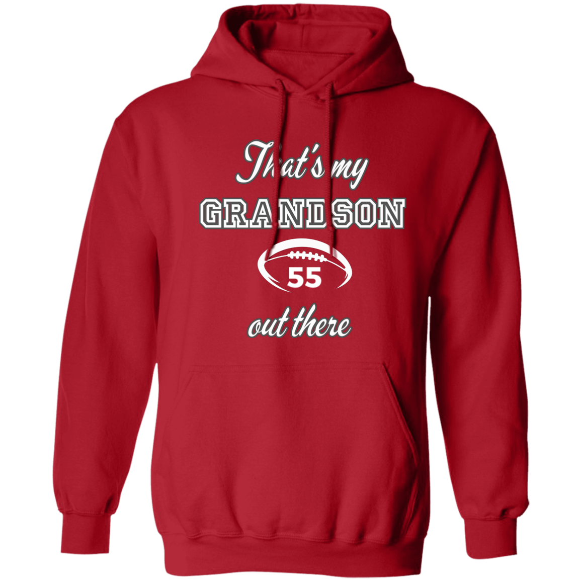 Personalized my grandson football Pullover Hoodie 8 oz (Closeout)