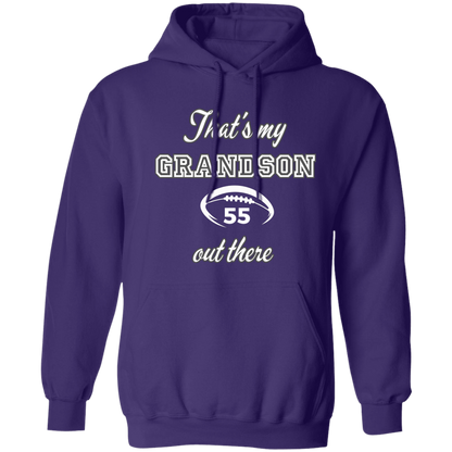 Personalized my grandson football Pullover Hoodie 8 oz (Closeout)