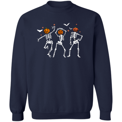 Dancing Skeleton Halloween Shirt, Pumpkin Halloween Sweatshirt, Pumpkin Shirt, Fall Sweatshirt Spooky Season T-Shirt, Fall Shirts Pullover Crewneck Sweatshirt