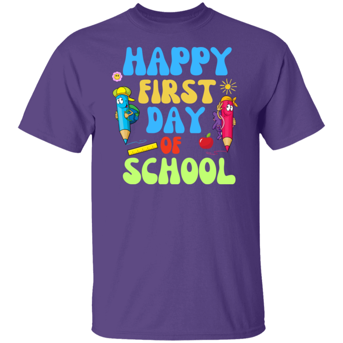 Happy First Day of School back to school t*shirt for boys and girlsT-Shirt