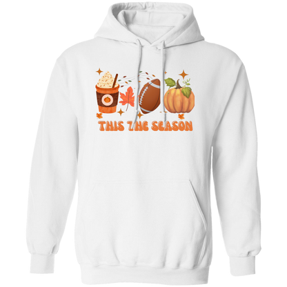 Halloween Fall Football season  Pullover Hoodie for men and women