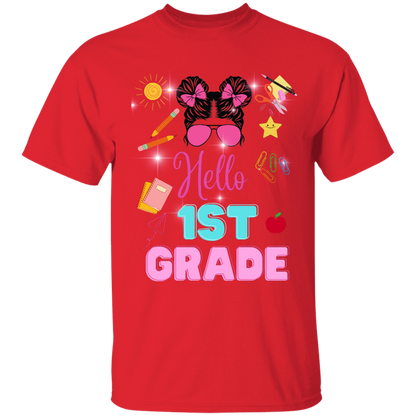 Youth First Grade t-shirt,Back to school  tee for kids  100% Cotton