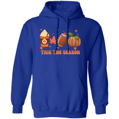 Halloween Fall Football season  Pullover Hoodie for men and women