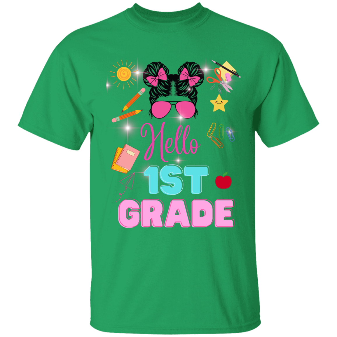 Youth First Grade t-shirt,Back to school  tee for kids  100% Cotton