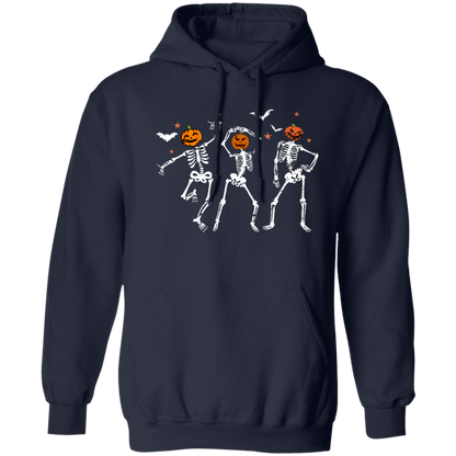 Dancing Skeleton Halloween Shirt, Pumpkin Halloween Sweatshirt, Pumpkin Shirt, Fall Sweatshirt Spooky Season T-Shirt, Fall Shirts Pullover Crewneck Sweatshirt