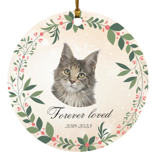 Personalized pet Christmas Circle Ornament