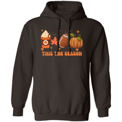 Halloween Fall Football season  Pullover Hoodie for men and women