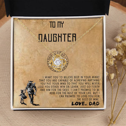 to My Daughter Necklaces Pendants, Father and Daughter Necklace, Daughter and Dad Viking Necklace, Gift from Daddy, Luxury Necklace Silver On Birthday, Anniversary c