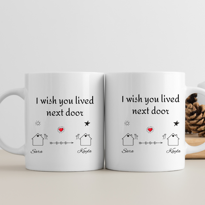 Personalized Friend Moving coffee  Mug. Gifts for Dad, Gifts for Girlfriend ,Gifts for Mom, Gifts for Sister.  Long Distance Gifts,11oz White Mug