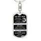 Unique son gift from dad .Sentimental  keychain gift from father to son