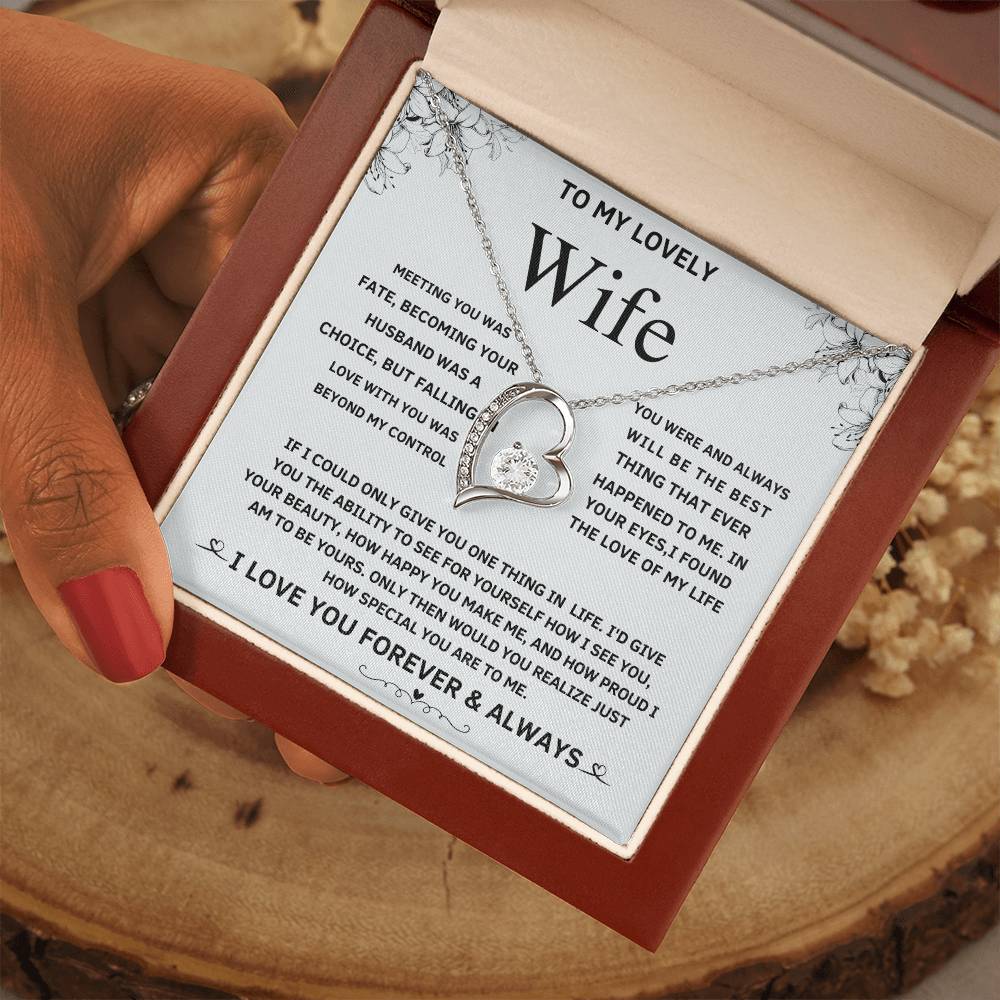 Custom To My Wife Necklace, Christmas Gifts For Women, Anniversary Gift For Wife