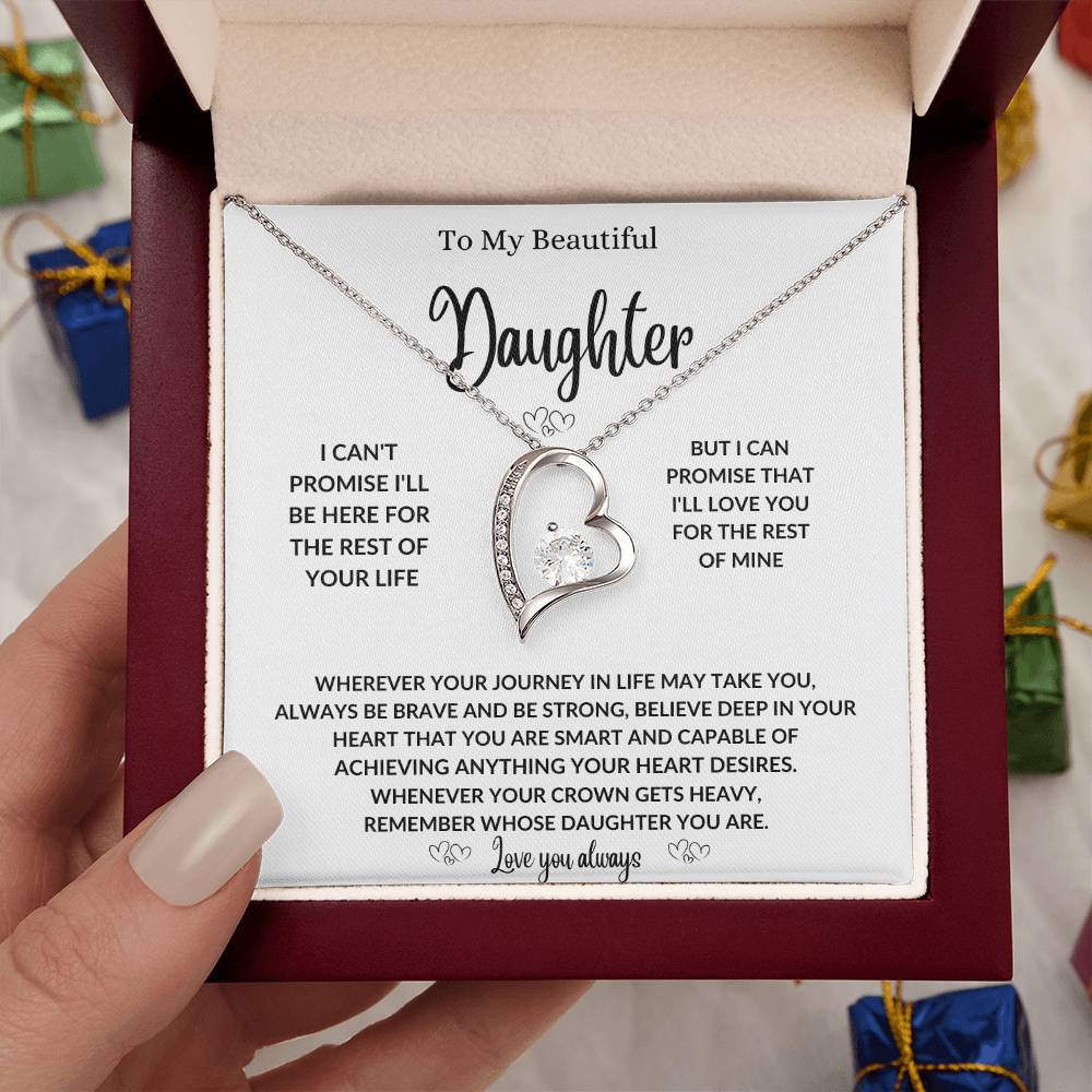 To my daughter necklace gift from mom or dad,Best birthday  graduation present  for her