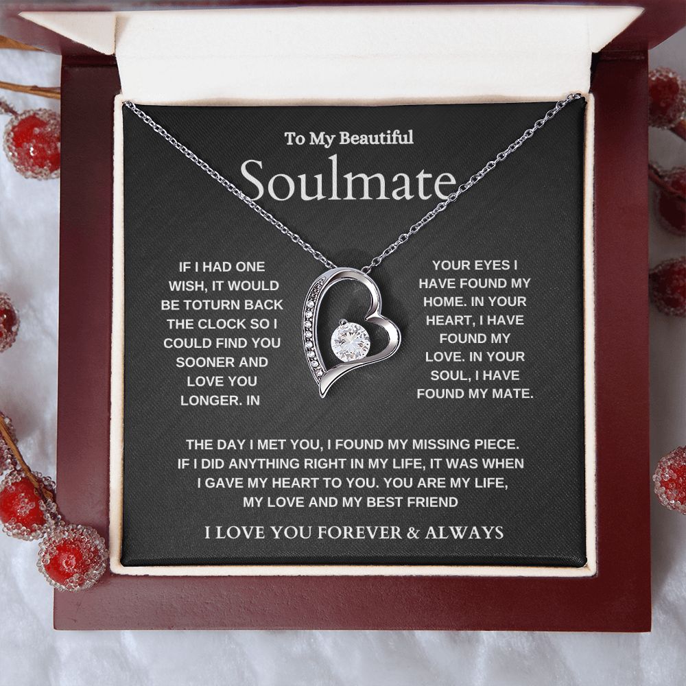 SOULMATE  NECKLACE DIFT IDEA FOR WIFE GIRLFRIEND CHRISTMAS BIRTHDAY GIFT