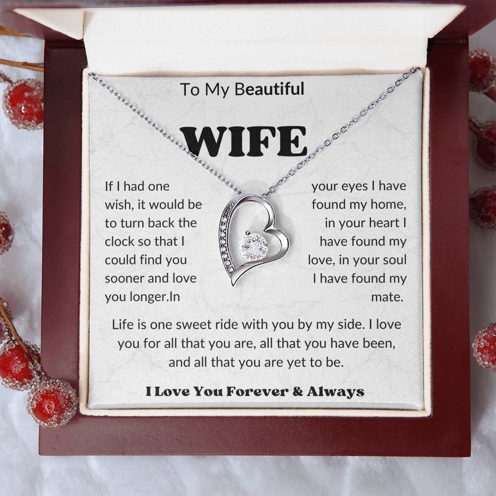 To My wife gift necklace from husban,partner ,/birthday gift from husband