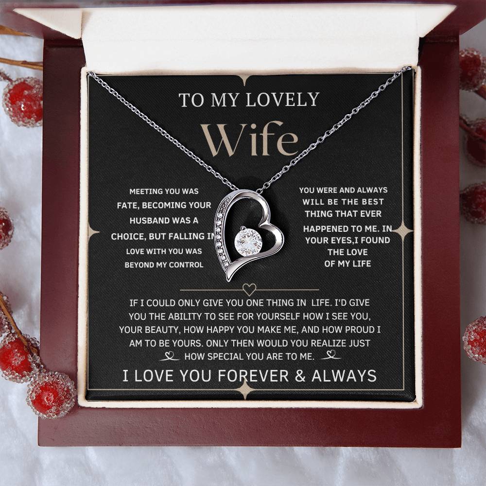 Custom To My Wife Necklace, Christmas Gifts For Women, Anniversary Gift For Wife