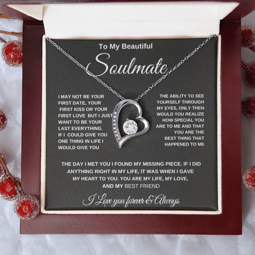 Anniversary Gift Soulmate Necklace for Wife" "Valentine's Day Soulmate Necklace for Her" "Christmas Gift Soulmate Necklace for Wife