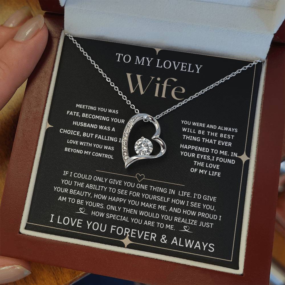 Custom To My Wife Necklace, Christmas Gifts For Women, Anniversary Gift For Wife