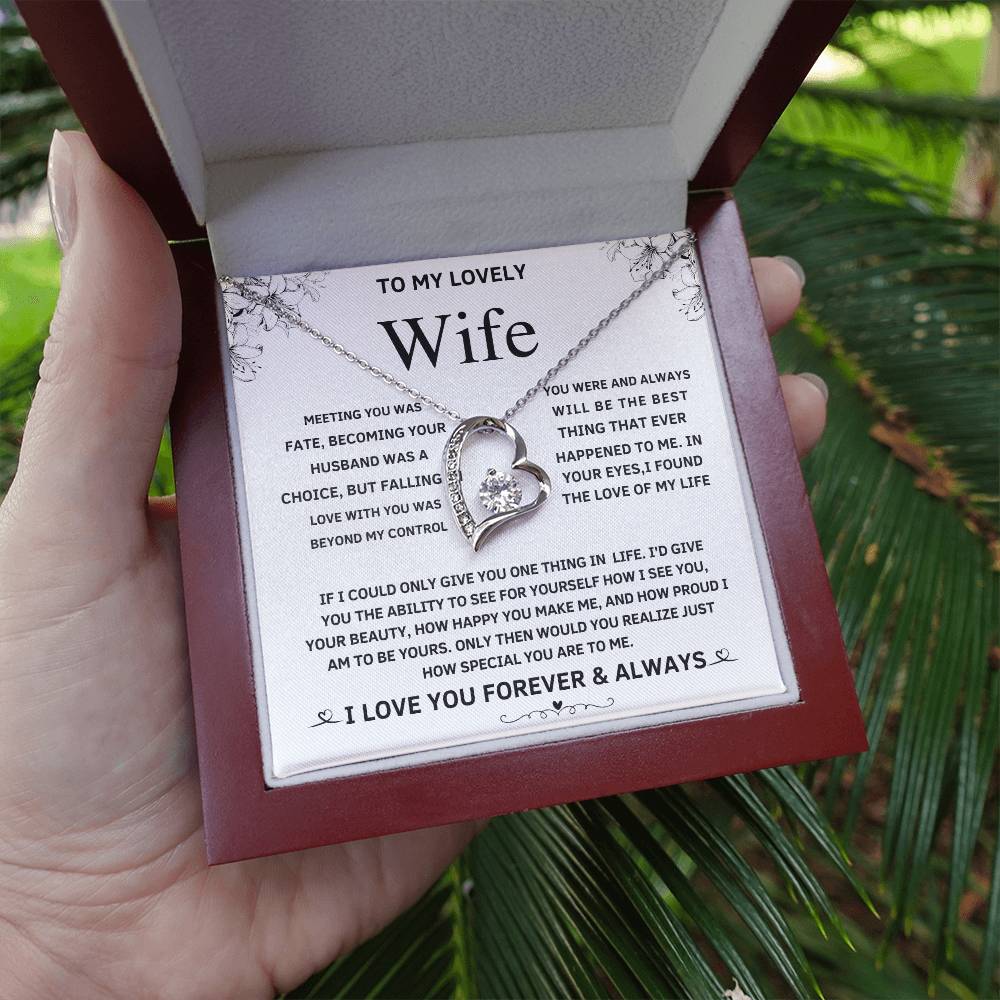 Custom To My Wife Necklace, Christmas Gifts For Women, Anniversary Gift For Wife