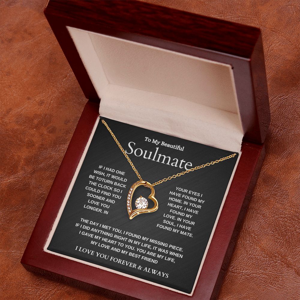 SOULMATE  NECKLACE DIFT IDEA FOR WIFE GIRLFRIEND CHRISTMAS BIRTHDAY GIFT