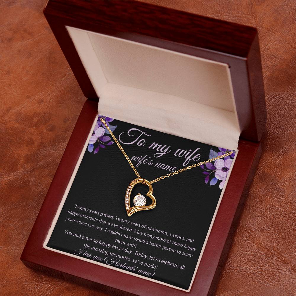 Custom To My Wife Necklace, Christmas Gifts For Women, Anniversary Gift For Wife