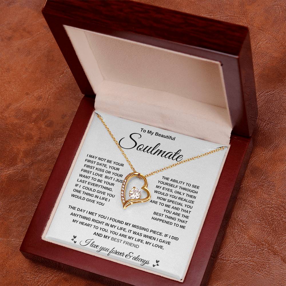 Soulmate Necklace Gift for Wife - Perfect Anniversary Jewelry" "Romantic Soulmate Necklace for Wife - Thoughtful Gift Idea"