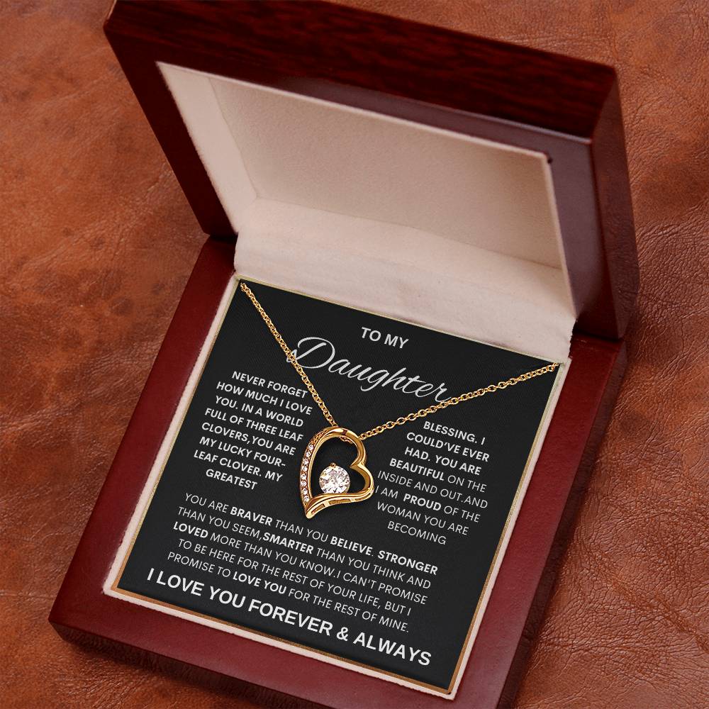 Daughter gift necklacefrom mom and dad.Perfect Christmas daughter gift .Daughters graduation ,weeding gift