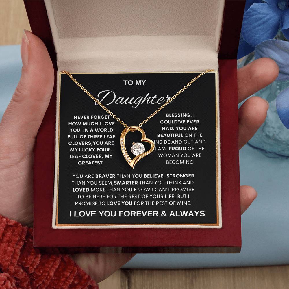 Daughter gift necklacefrom mom and dad.Perfect Christmas daughter gift .Daughters graduation ,weeding gift